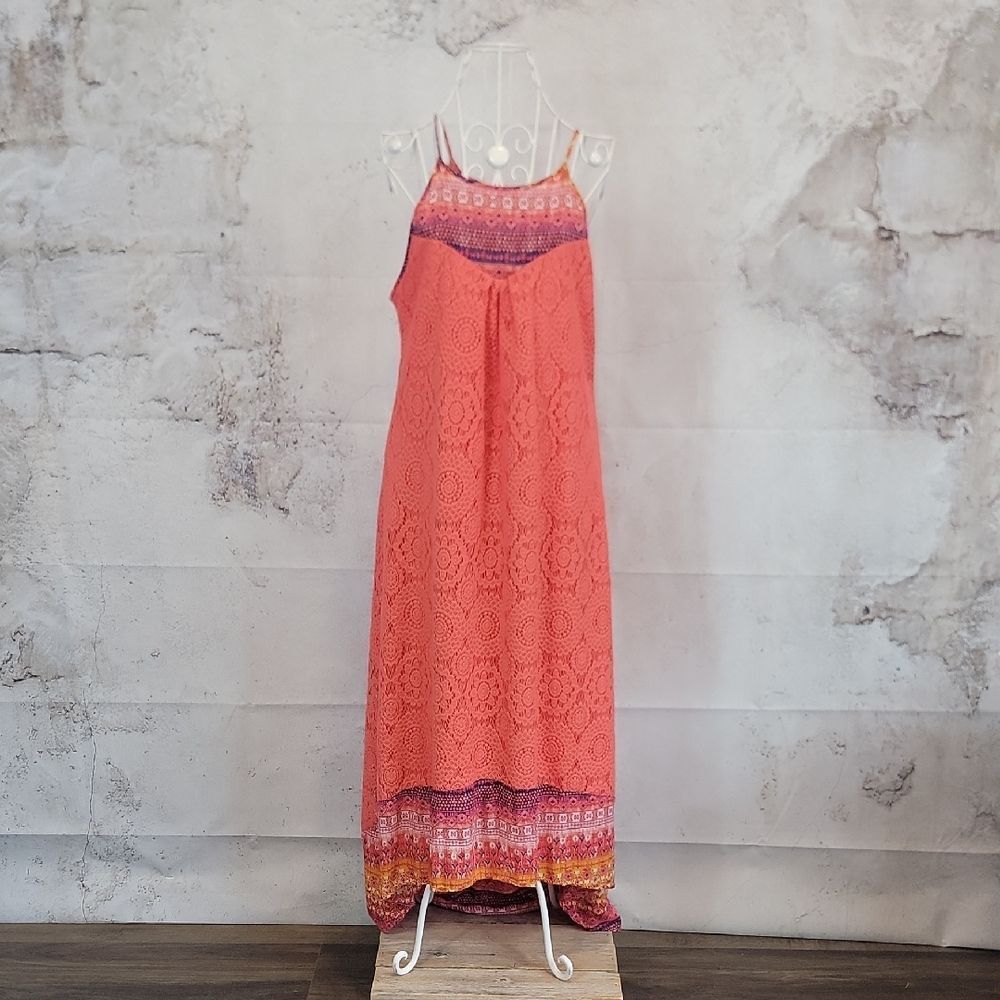 Maurices Vibrant Multicolor Maxi Dress Womens Size M